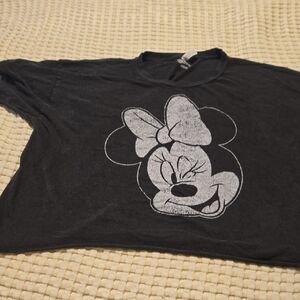 Womens Black Minnie Mouse Graphic Tee - Unbranded